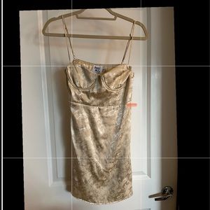 Satin print mini dress